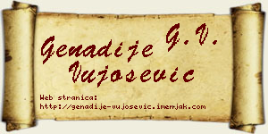 Genadije Vujošević vizit kartica